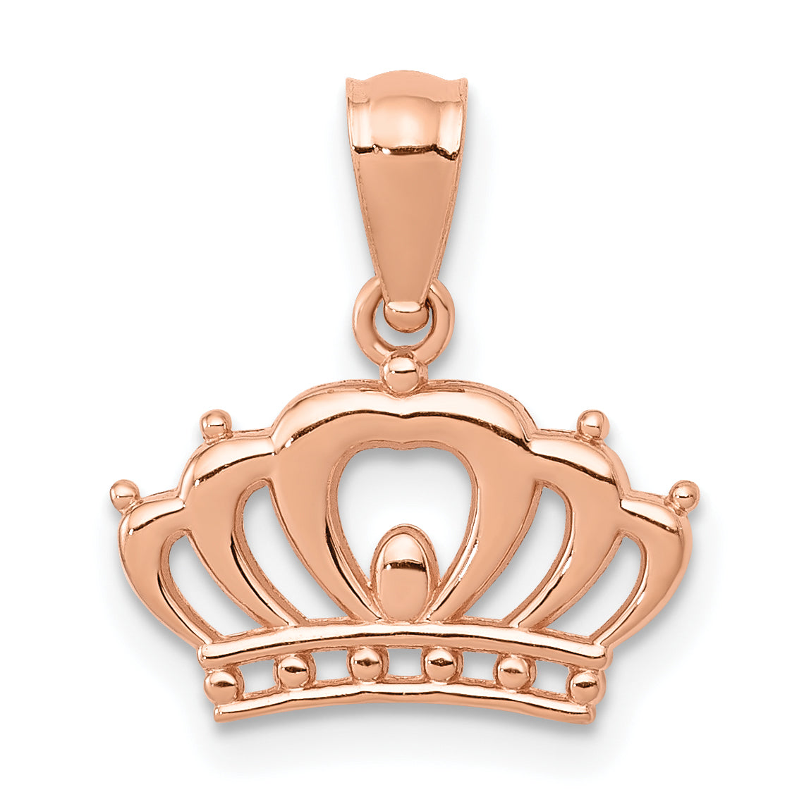 14k Rose Gold 14k Rose Gold Crown Pendant