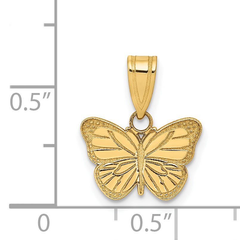 14k Yellow Gold 14k Laser Cut Butterfly Charm