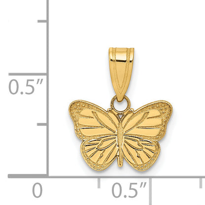 14k Yellow Gold 14k Laser Cut Butterfly Charm