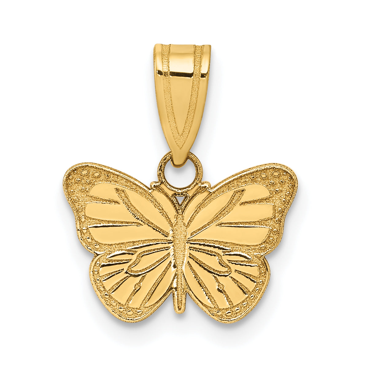 14k Yellow Gold 14k Laser Cut Butterfly Charm