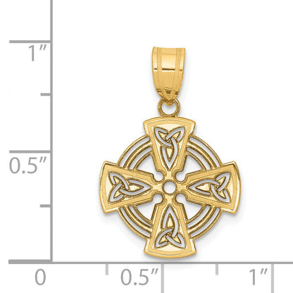 14k Yellow Gold 14k Laser Cut Celtic Cross Charm