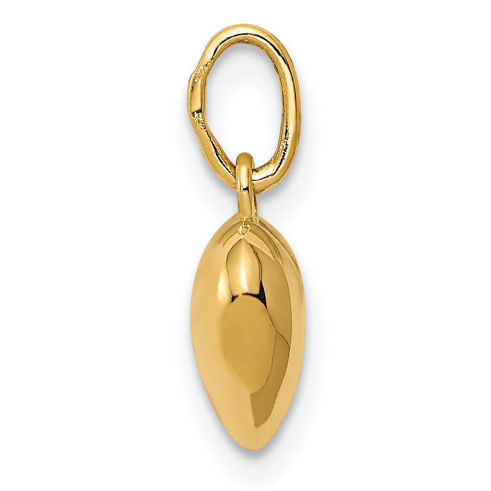 14k Yellow Gold 14K Polished 3-D Puffed Heart Charm
