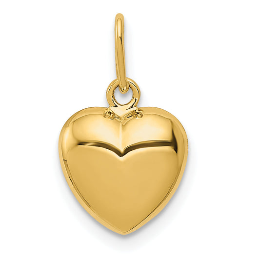 14k Yellow Gold 14K Polished 3-D Puffed Heart Charm
