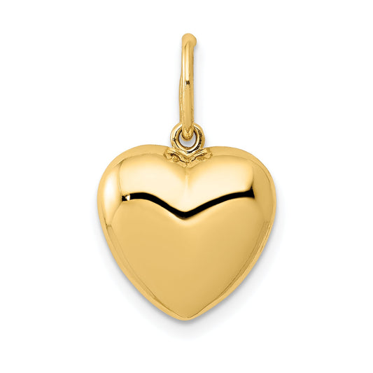 14k Yellow Gold 14K Polished 3-D Puffed Heart Pendant