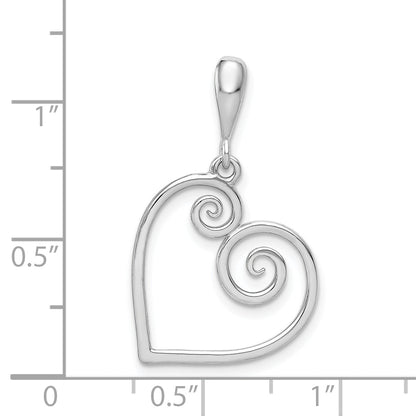 14k White Gold 14K White Gold Heart Pendant