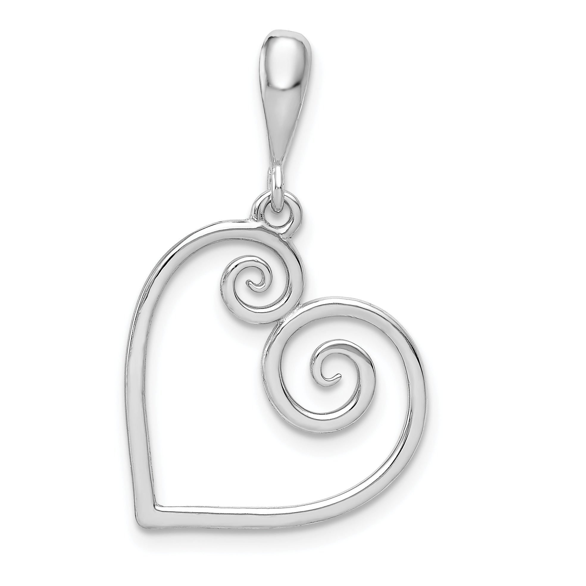 14k White Gold 14K White Gold Heart Pendant