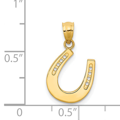 14k Yellow Gold 14k Gold Polished Horseshoe Pendant