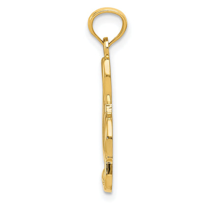 14k Yellow Gold 14k Gold Polished Treble Clef Pendant