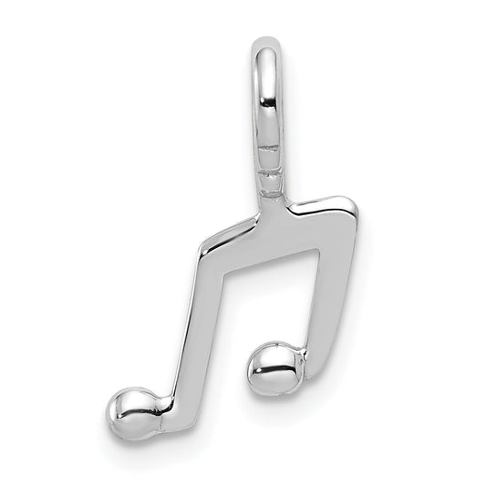 14k White Gold 14k White Gold Polished Musical Note Pendant