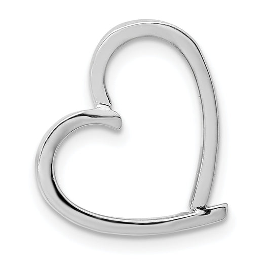 14k White Gold 14K White Gold Chain Slide Heart