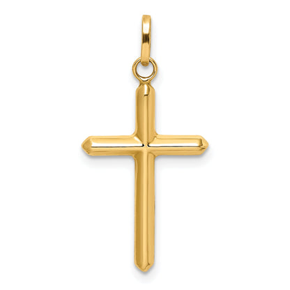 14k Yellow Gold 14k Polished Hollow Latin Cross Charm