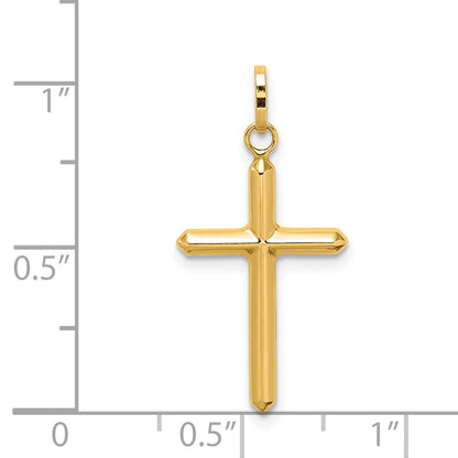 14k Yellow Gold 14k Polished Hollow Latin Cross Charm