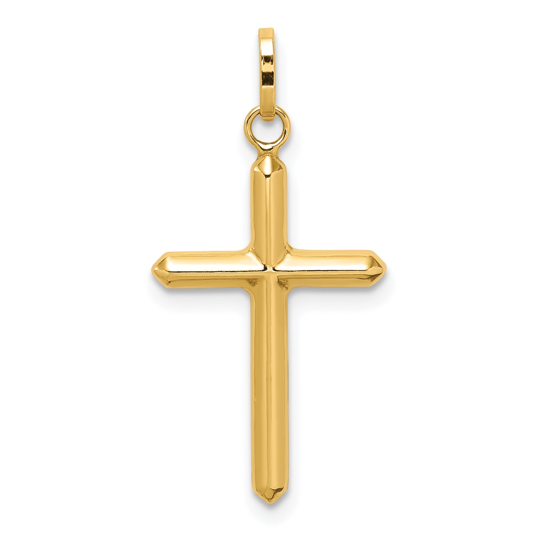 14k Yellow Gold 14k Polished Hollow Latin Cross Charm