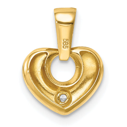 14k Yellow Gold 14k CZ Heart Pendant