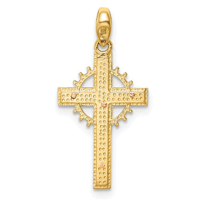 14k Two-tone 14K Two-tone Crucifix Pendant