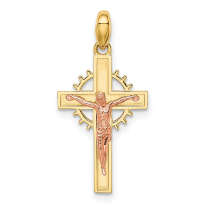 14k Two-tone 14K Two-tone Crucifix Pendant
