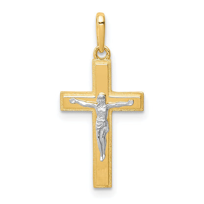 14k Two-tone 14K Two-tone Crucifix Pendant