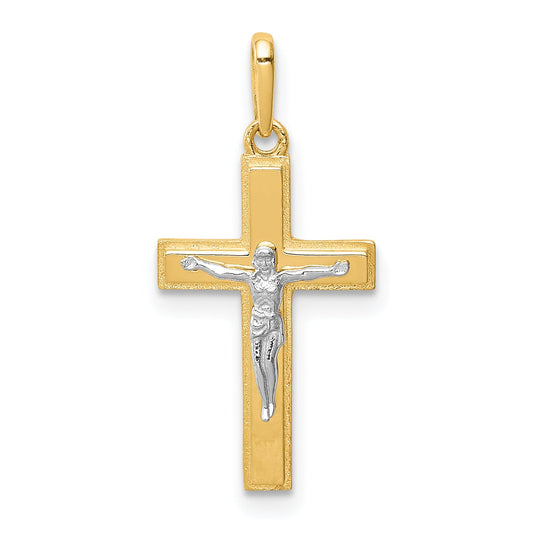 14k Two-tone 14K Two-tone Crucifix Pendant