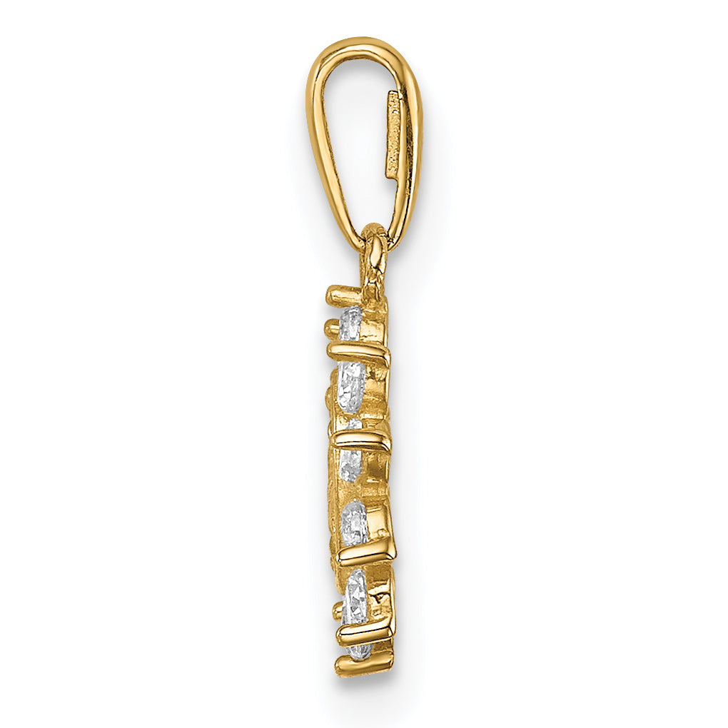 14k Yellow Gold 14K Our Lady of Guadalupe CZ Pendant