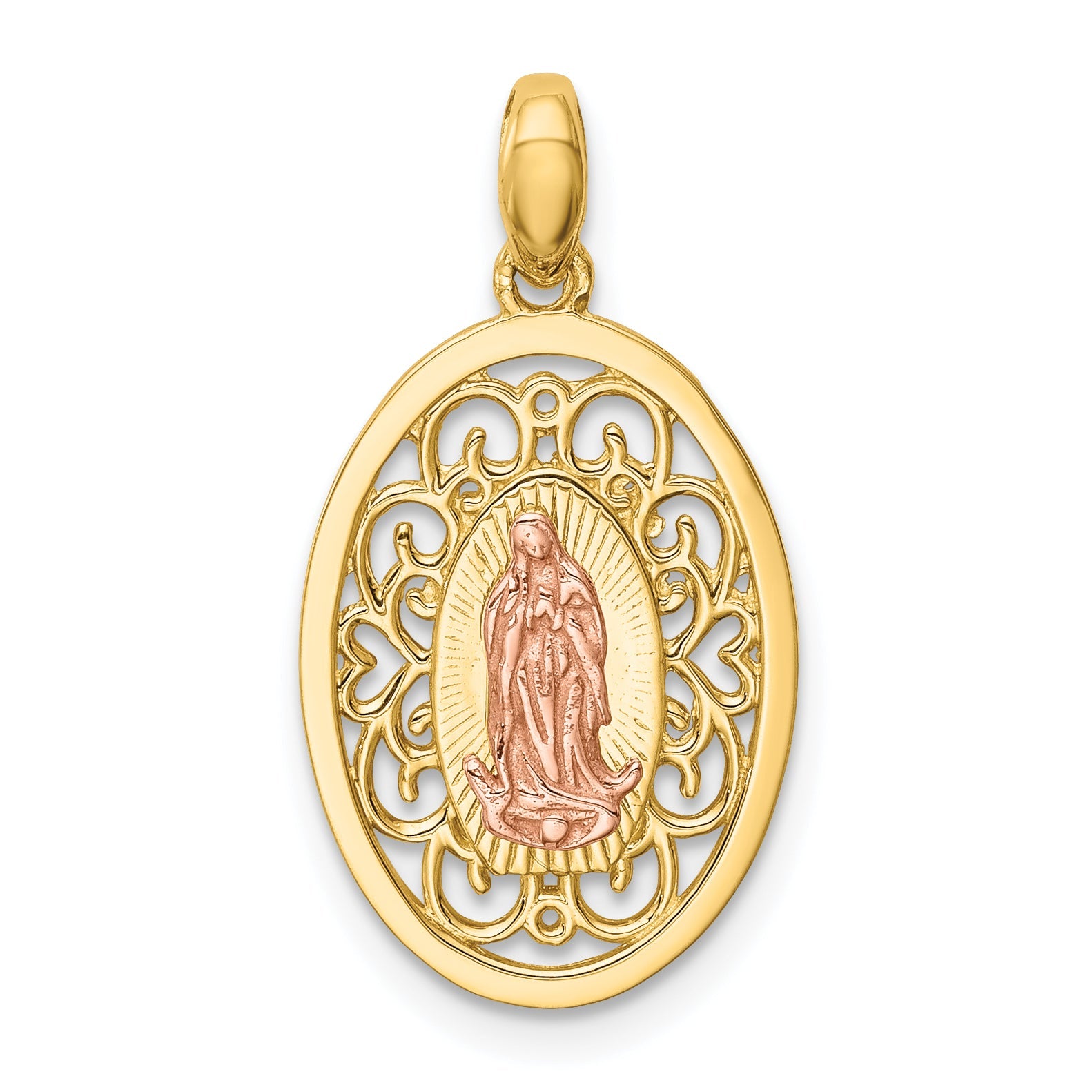 14k Two-tone 14K Two-tone Our Lady of Guadalupe Pendant