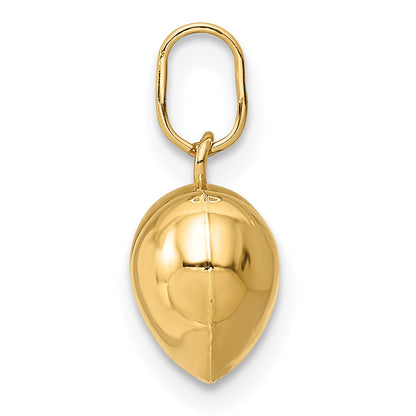 14k Yellow Gold 14k Polished Puffed Heart Charm