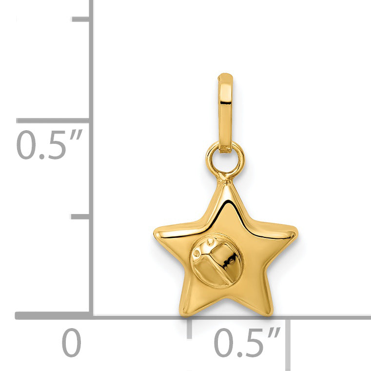 14k Yellow Gold 14k Ladybug on a Star Charm