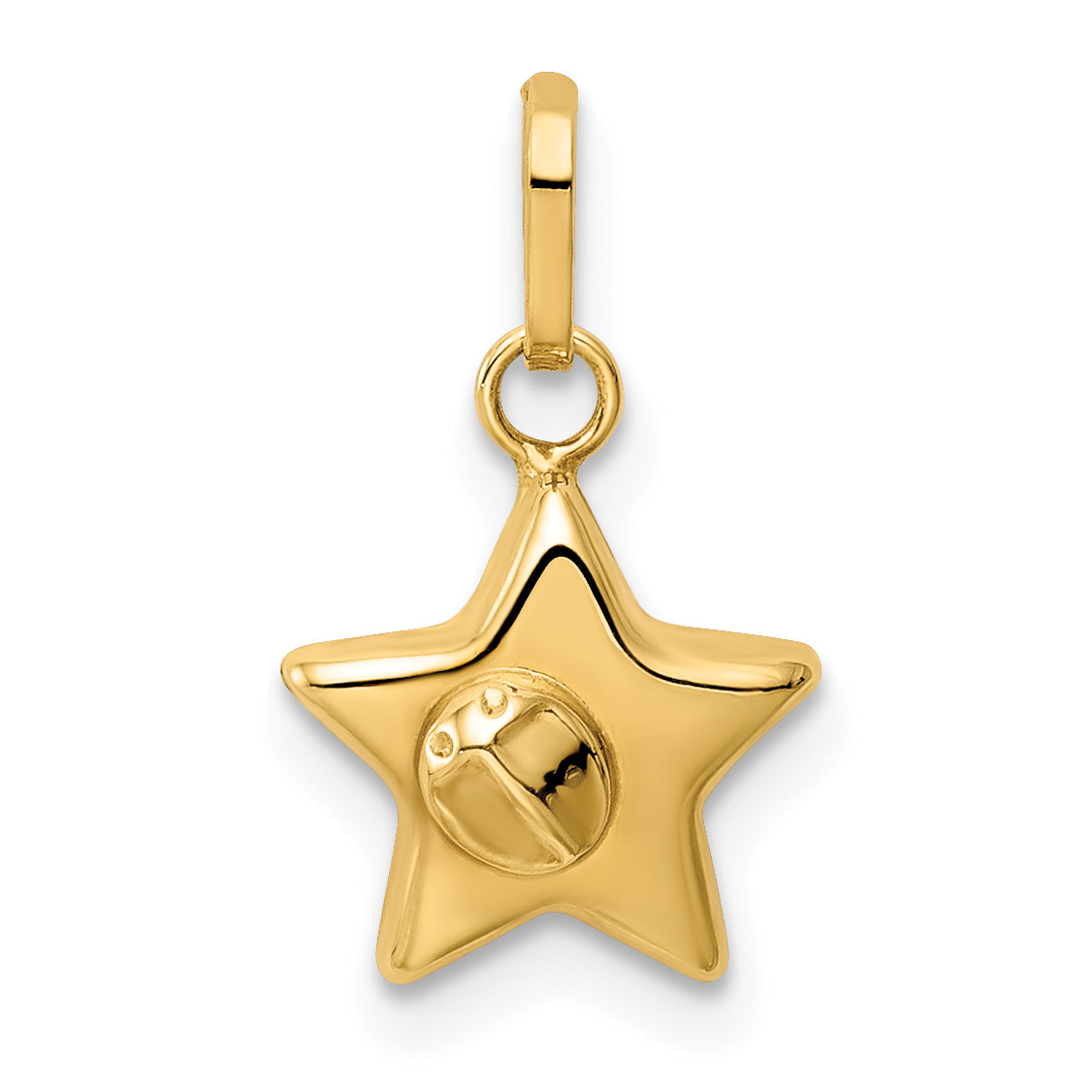 14k Yellow Gold 14k Ladybug on a Star Charm