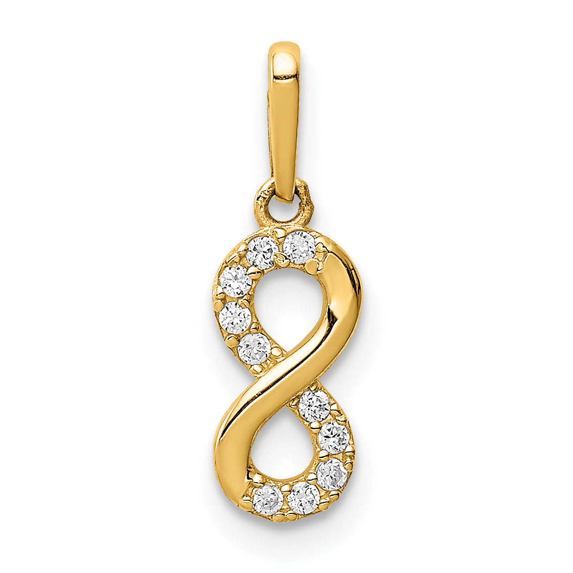 14k Yellow Gold 14K CZ Infinity Symbol Pendant