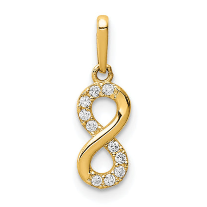 14k Yellow Gold 14K CZ Infinity Symbol Pendant