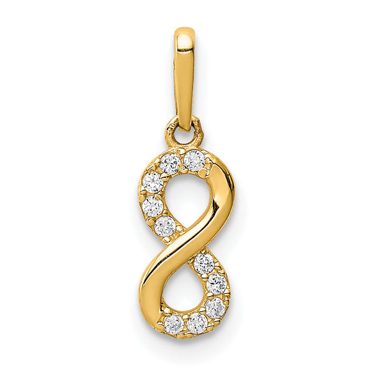 14k Yellow Gold 14K CZ Infinity Symbol Pendant