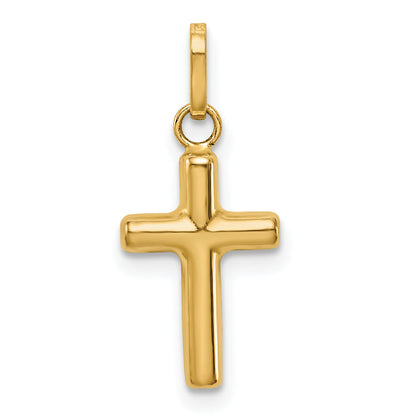 14k Yellow & Rhodium 14k w/Rhodium Polished Hollow Crucifix Charm