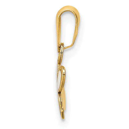 14k Yellow Gold 14k Enamel Bumble Bee Pendant