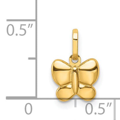 14k Yellow Gold 14k Polished Butterfly Charm