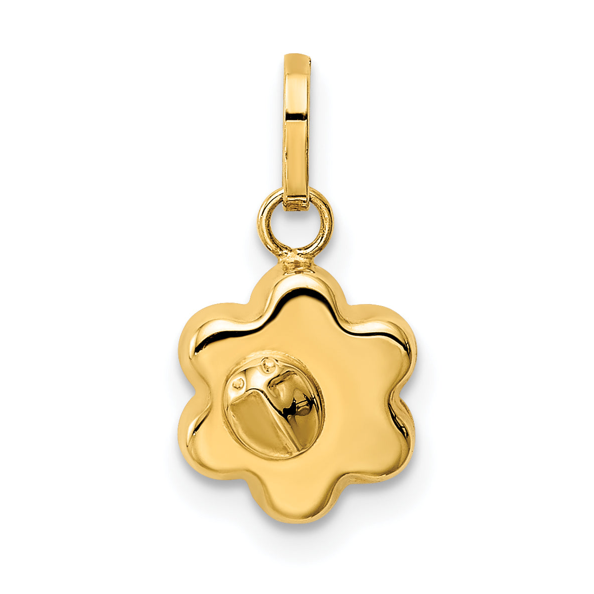 14k Yellow Gold 14k Ladybug on a Flower Charm