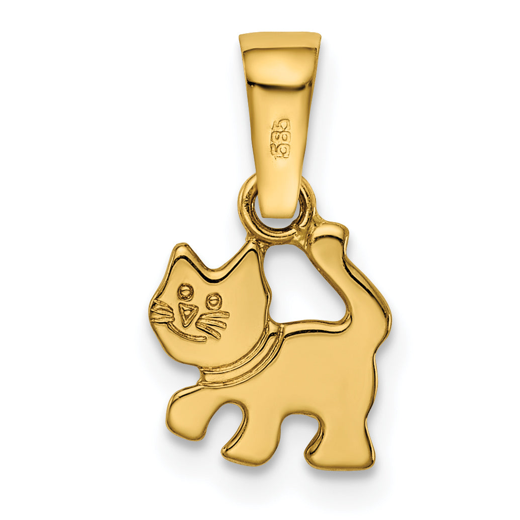 14k Yellow Gold 14k Kitten Pendant