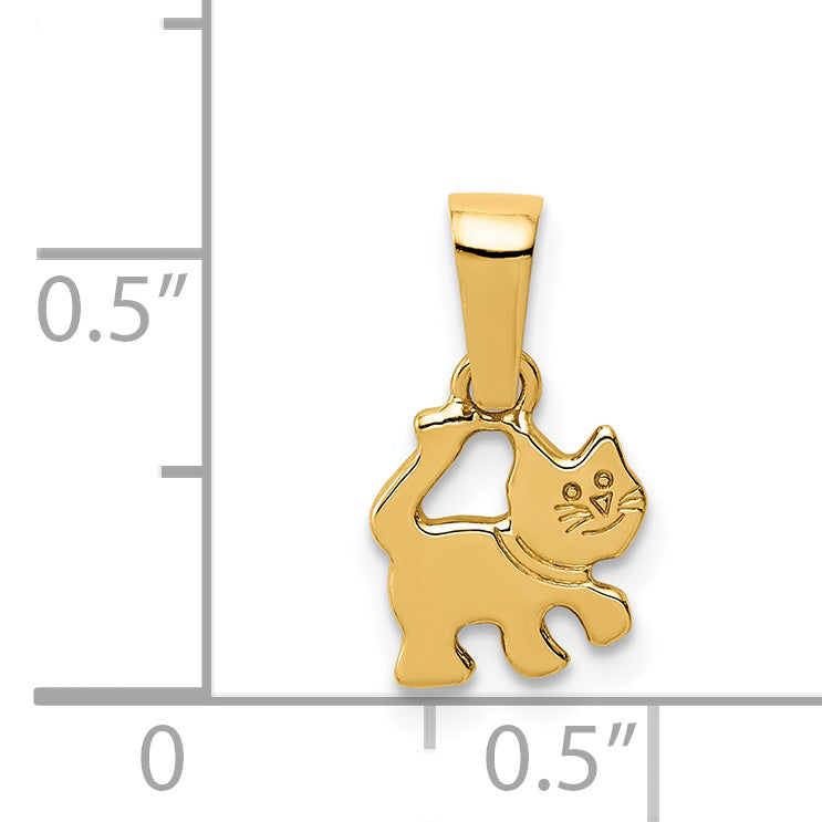 14k Yellow Gold 14k Kitten Pendant