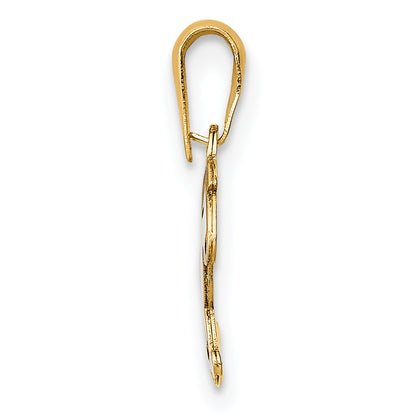 14k Yellow Gold 14k Enamel Rocking Horse Pendant