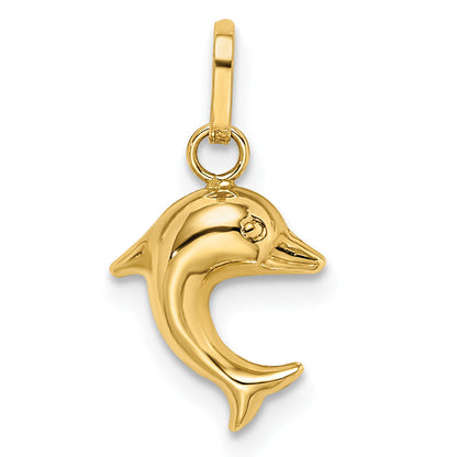 14k Yellow Gold 14k Enameled Dophin Charm