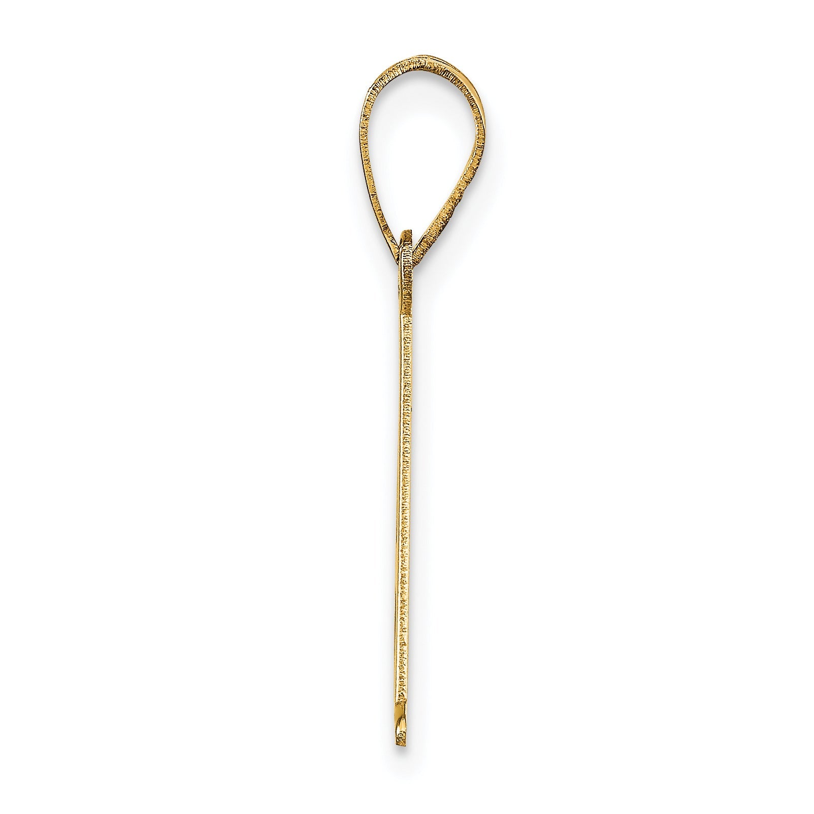 14k Yellow Gold 14k Polished Etched Letter A Initial Pendant