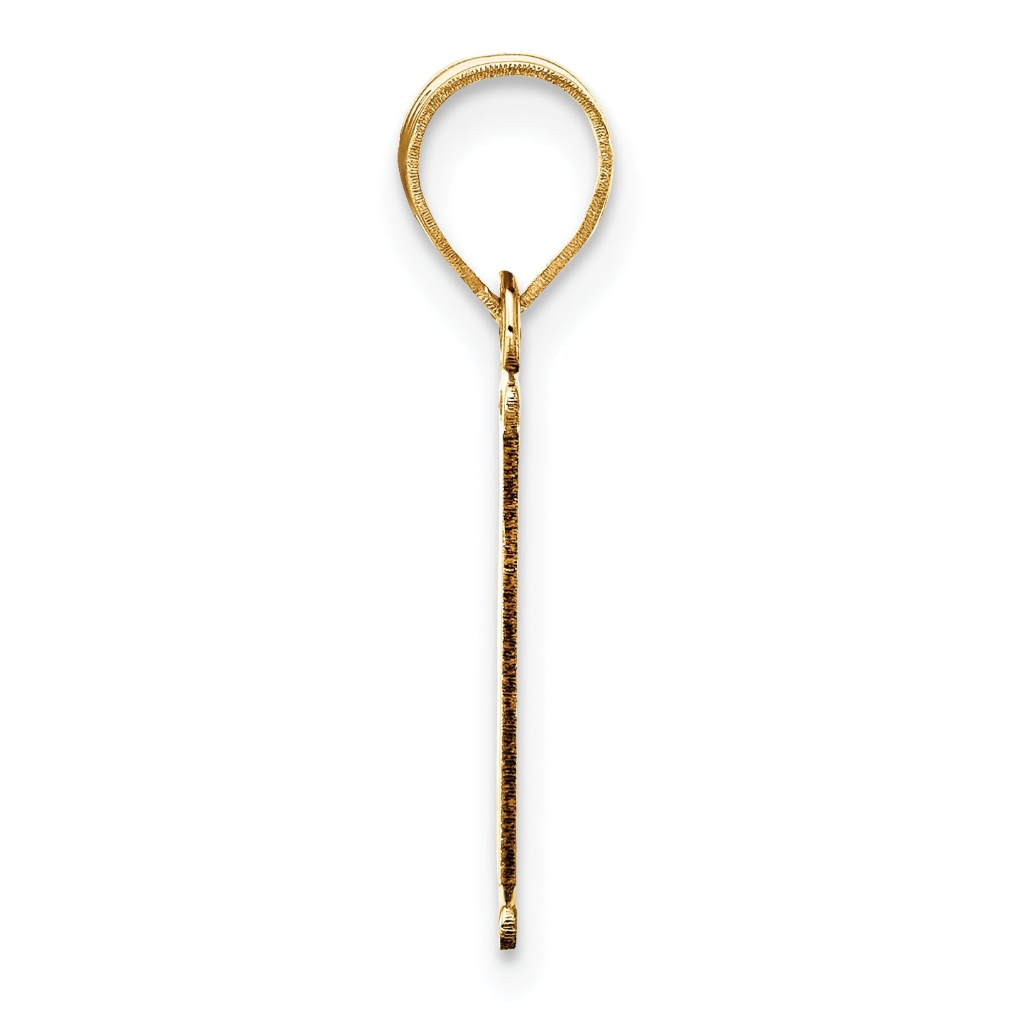 14k Yellow Gold 14k Polished Etched Letter E Initial Pendant