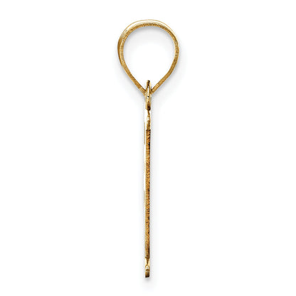 14k Yellow Gold 14k Polished Etched Letter F Initial Pendant