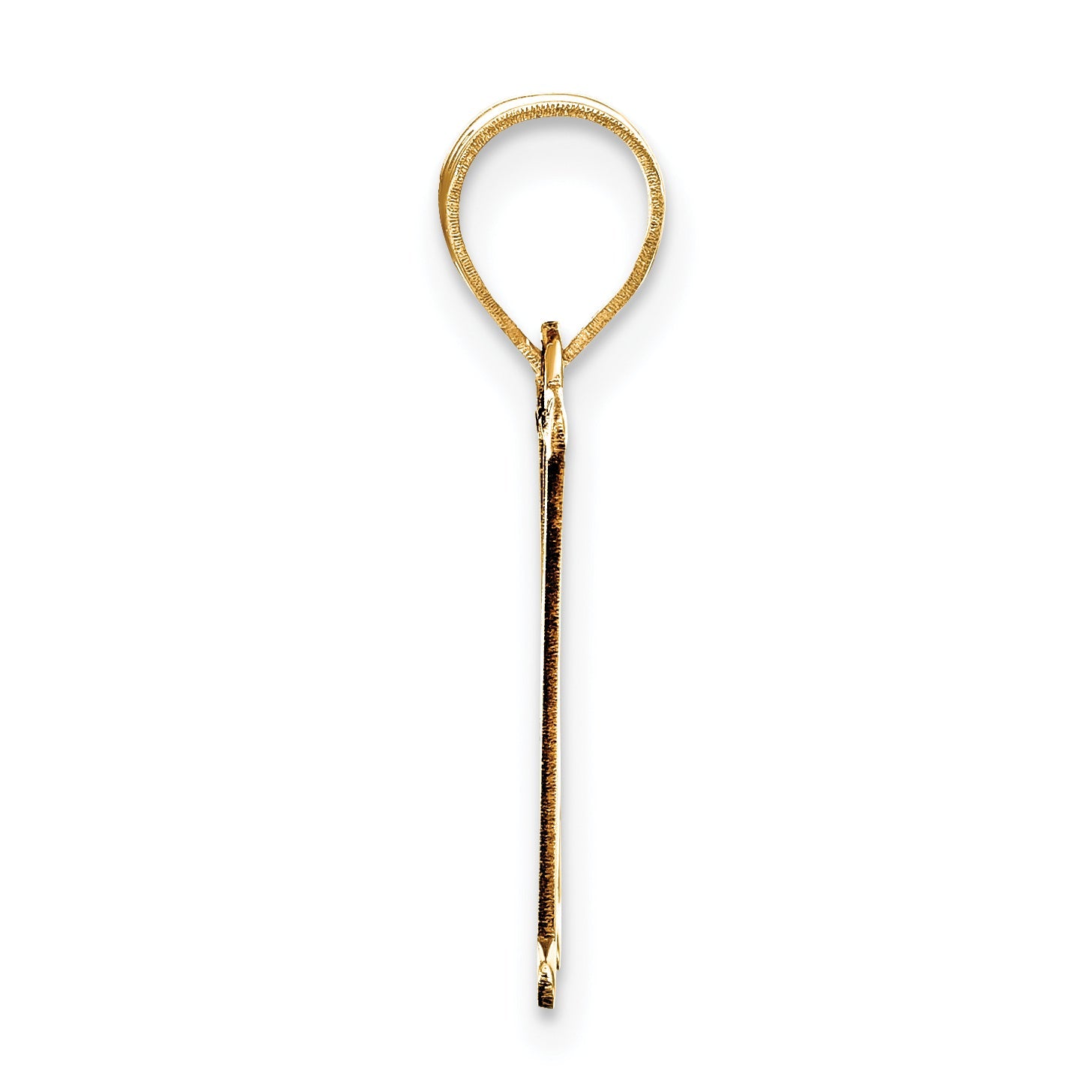 14k Yellow Gold 14k Polished Etched Letter H Initial Pendant