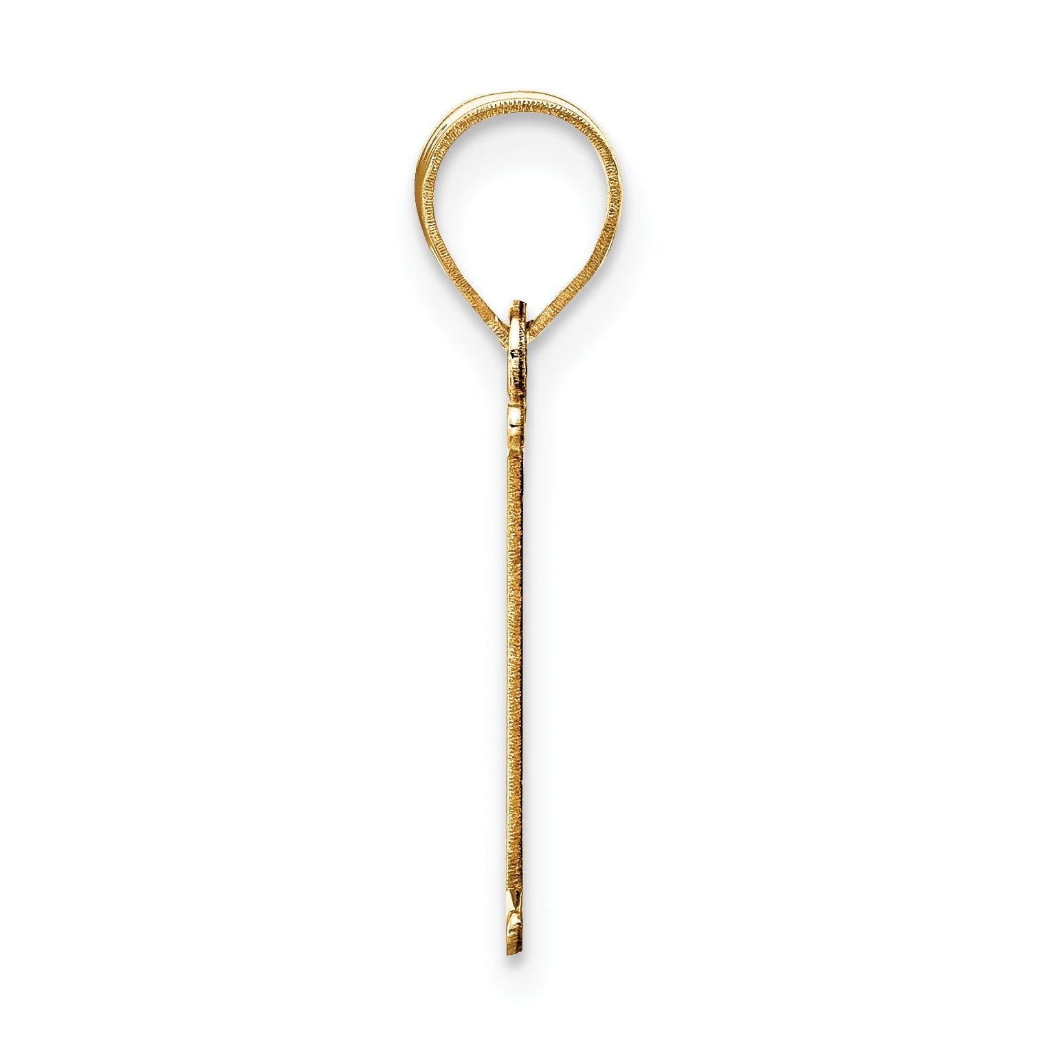 14k Yellow Gold 14k Polished Etched Letter I Initial Pendant