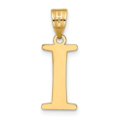 14k Yellow Gold 14k Polished Etched Letter I Initial Pendant