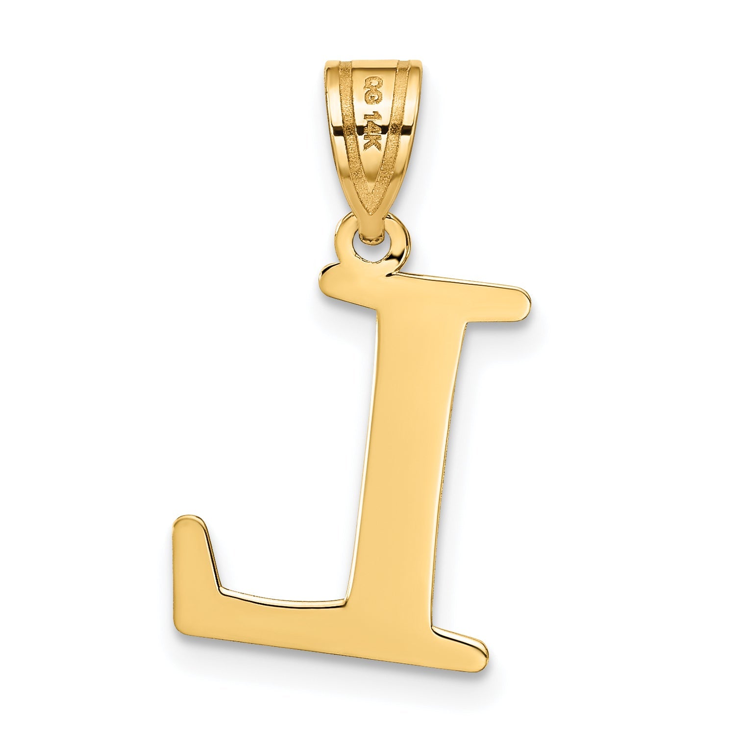 14k Yellow Gold 14k Polished Etched Letter L Initial Pendant