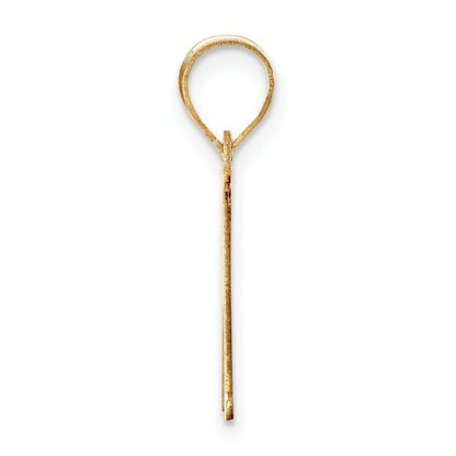 14k Yellow Gold 14k Polished Etched Letter M Initial Pendant