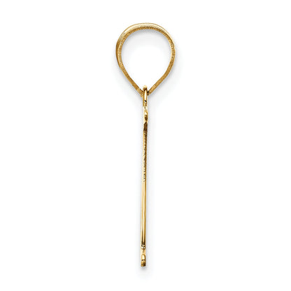 14k Yellow Gold 14k Polished Etched Letter N Initial Pendant