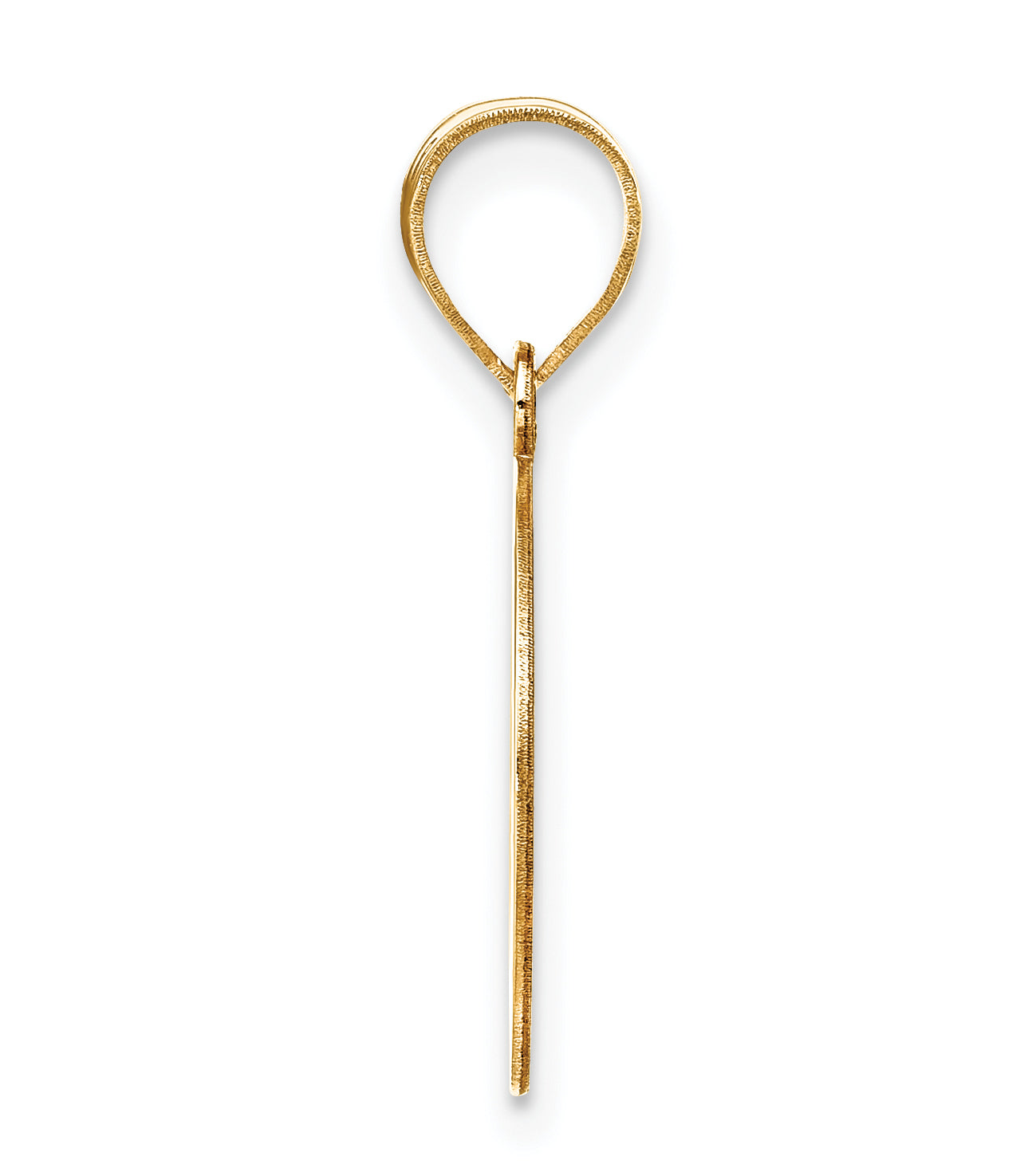 14k Yellow Gold 14k Polished Etched Letter O Initial Pendant