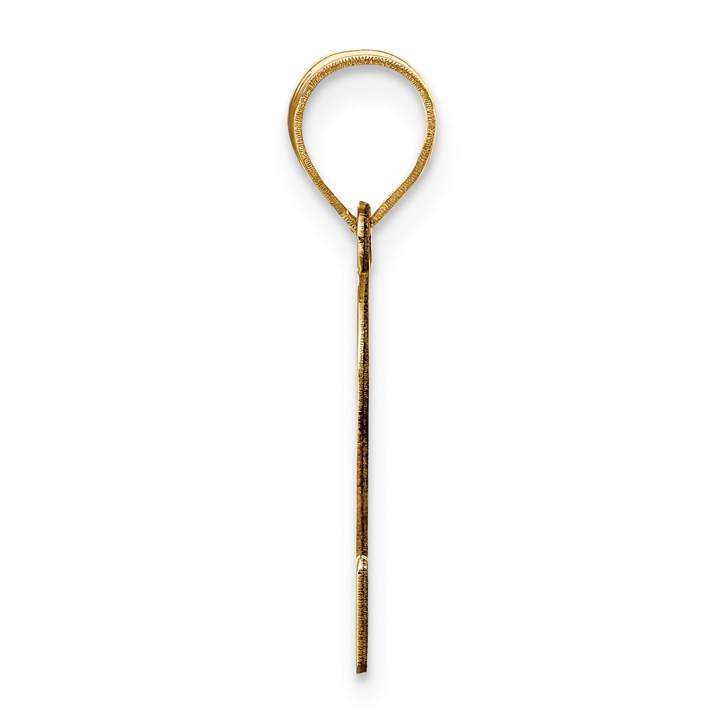 14k Yellow Gold 14k Polished Etched Letter S Initial Pendant