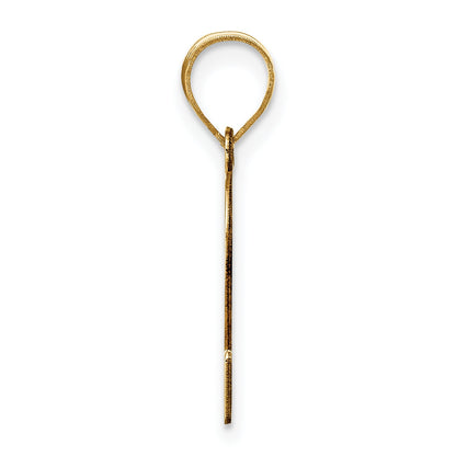 14k Yellow Gold 14k Polished Etched Letter S Initial Pendant